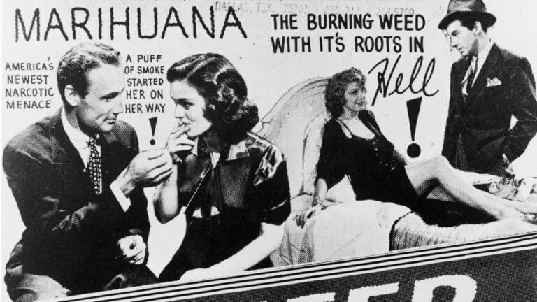 A poster advertising 'Reefer Madness', an anti-drugs
